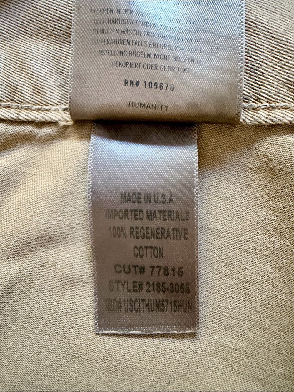 CITIZENS OF HUMANITY Wide-Leg High-Rise Pants in Khaki/Tan AYLA CARGO Size 27 - Picture 10 of 10